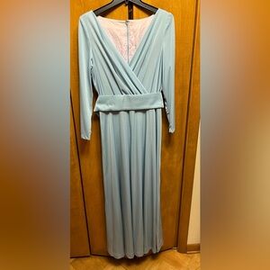 Lilli Diamond Powder Blue Gown with Belt